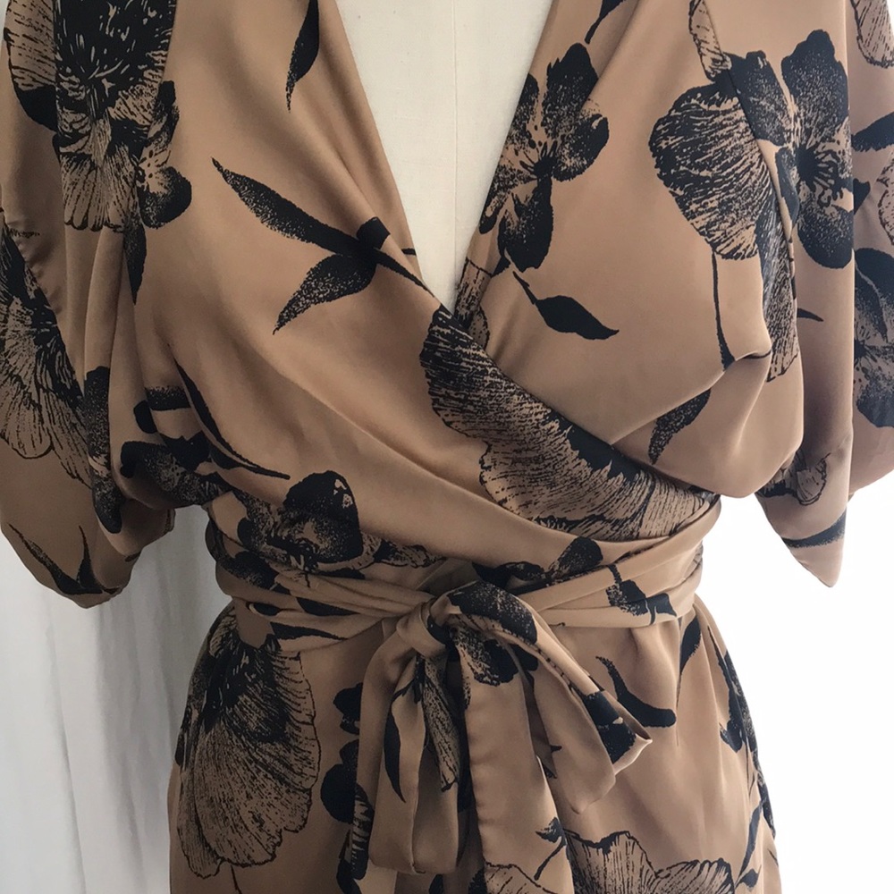 Beautiful Satin Tunic Cami-Wrap Blouse